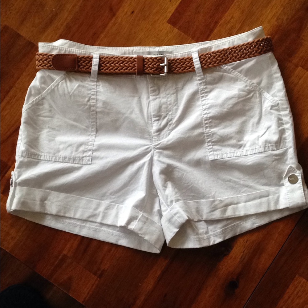 Guess White Shorts with Belt